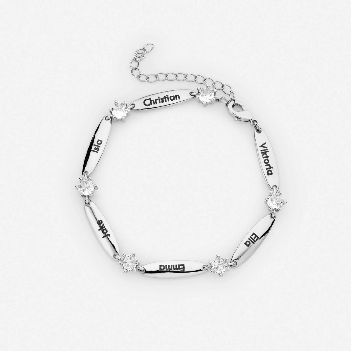 Personalised Bar and Crystal Bracelet