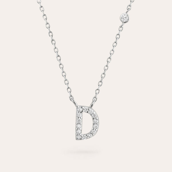 Adora - Personalised necklace with initial and cubic zirconia