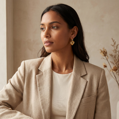 Chérie Earrings - The Golden Heart Hoops