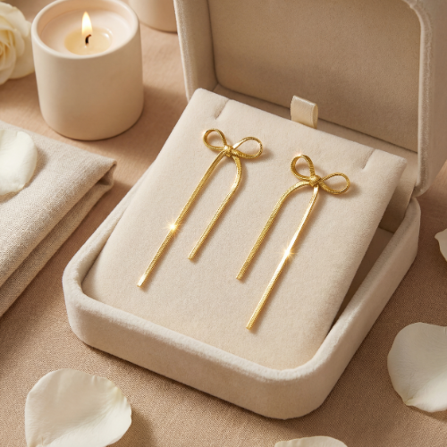 Serenity Earrings - The Bow of Elegance