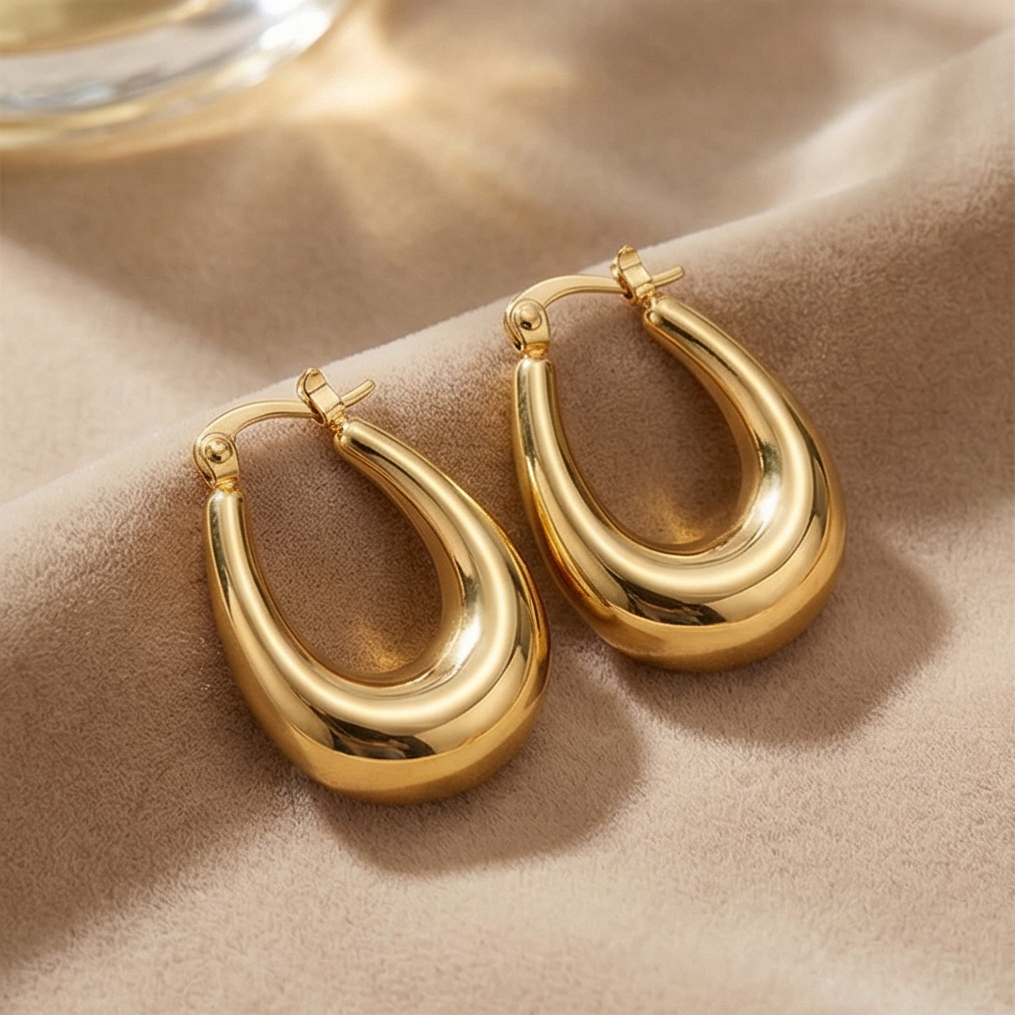 Drop Hoop Earrings