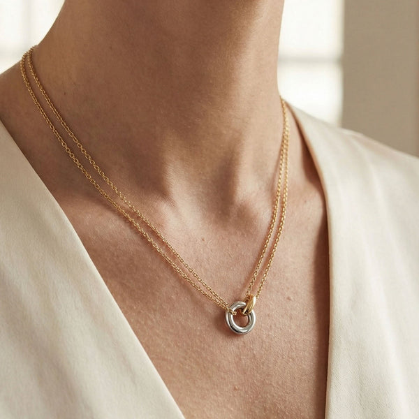 Noemie, Necklace With Ring-Shaped Pendant