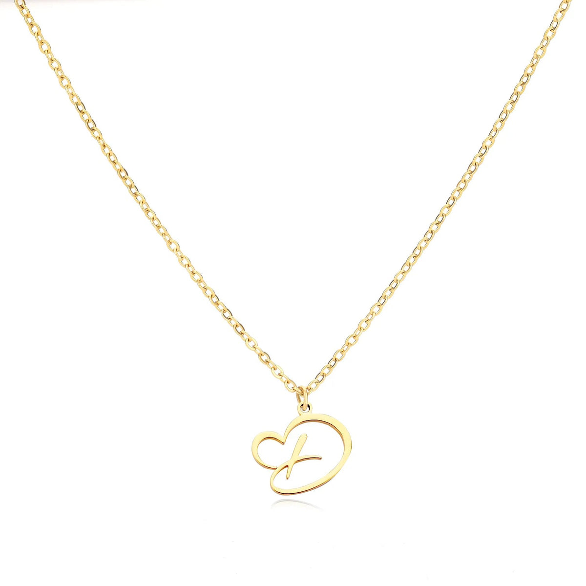 Amorina - heart necklace with personalised letter