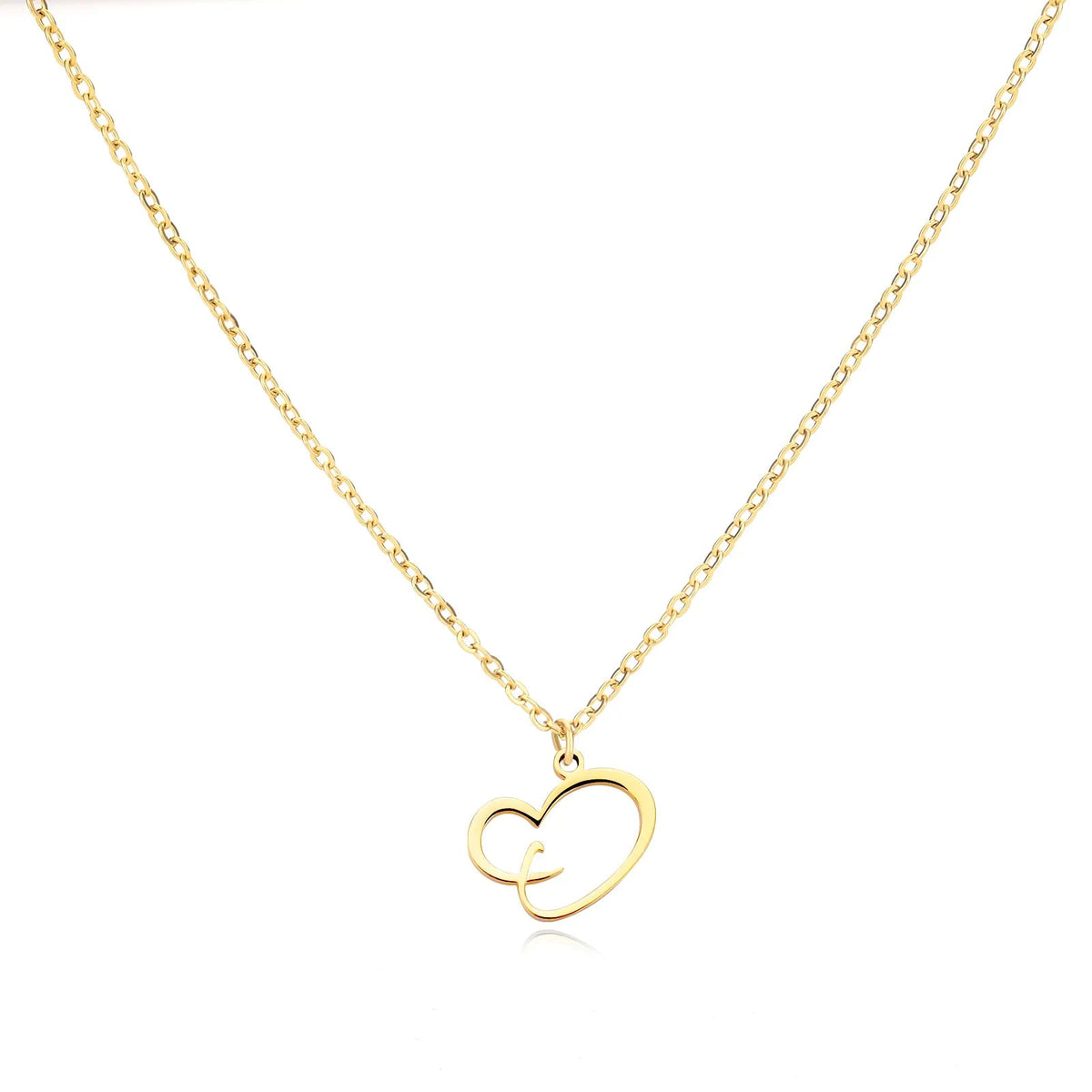 Amorina - heart necklace with personalised letter