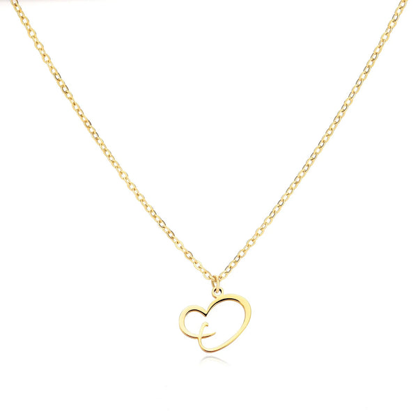 Amorina - heart necklace with personalised letter