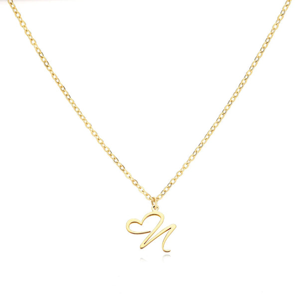 Amorina - heart necklace with personalised letter