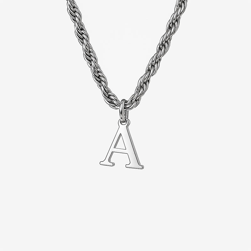 Signature chain - urban necklace with letters