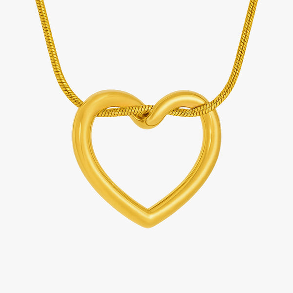 Vea - Necklace with curved heart-shaped pendant